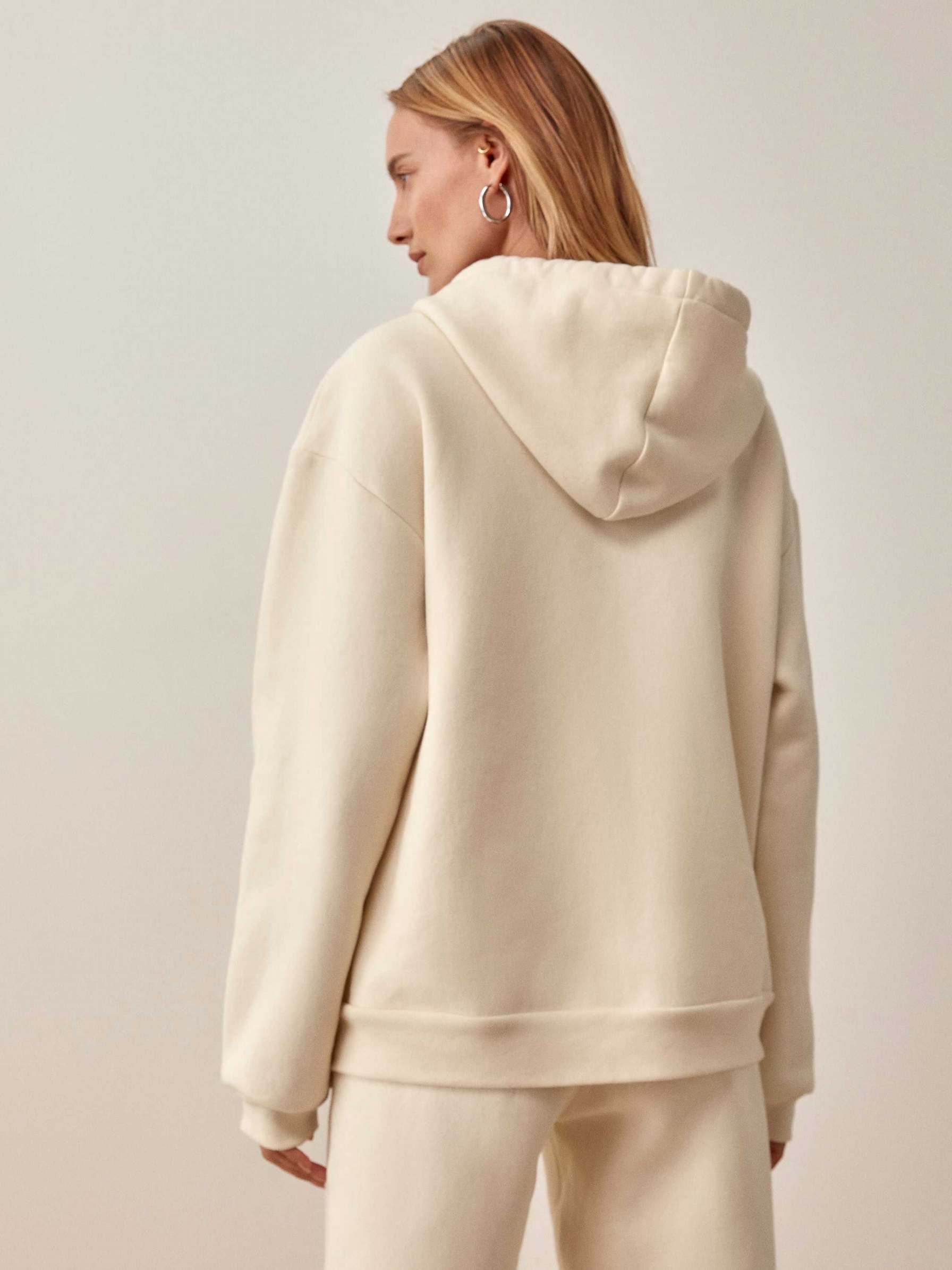 Women's Reformation Paige Zip Sweater White | USA-851607