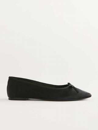 Women's Reformation Paola Ballet Flats Black | USA-608354