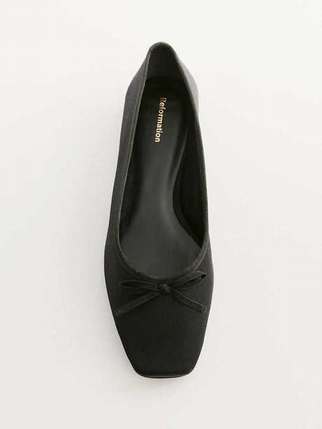 Women's Reformation Paola Ballet Flats Black | USA-608354