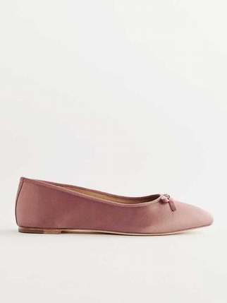 Women's Reformation Paola Ballet Flats Rose Gold | USA-854170