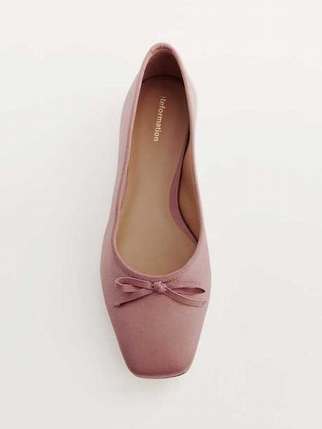 Women's Reformation Paola Ballet Flats Rose Gold | USA-854170