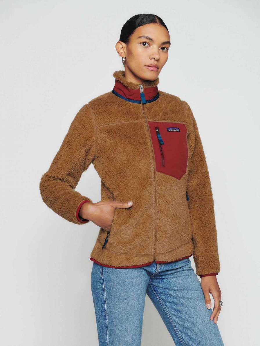 Women's Reformation Patagonia Classic Retro Jackets Brown | USA-4815602