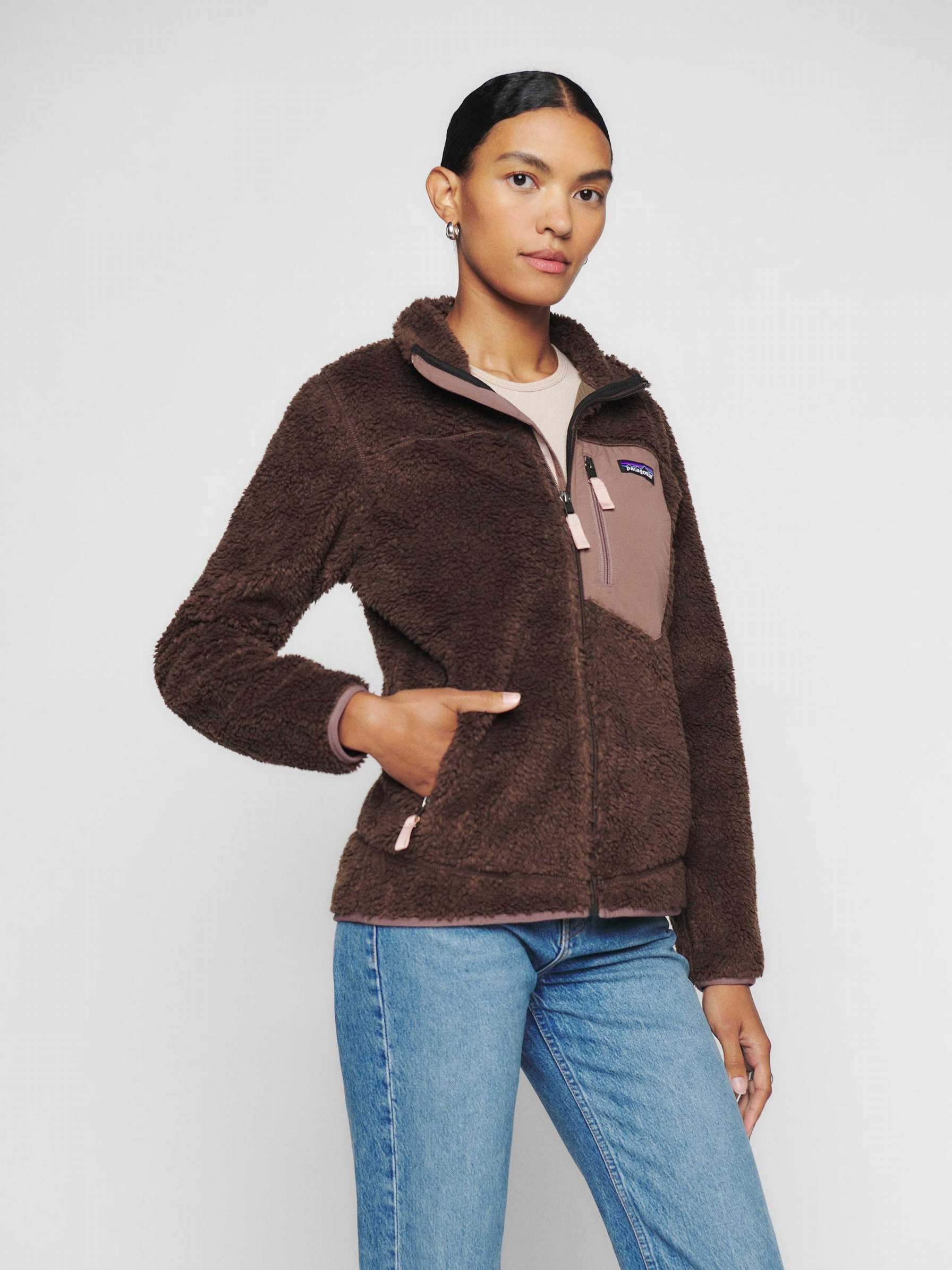 Women's Reformation Patagonia Classic Retro Jackets Brown | USA-853241