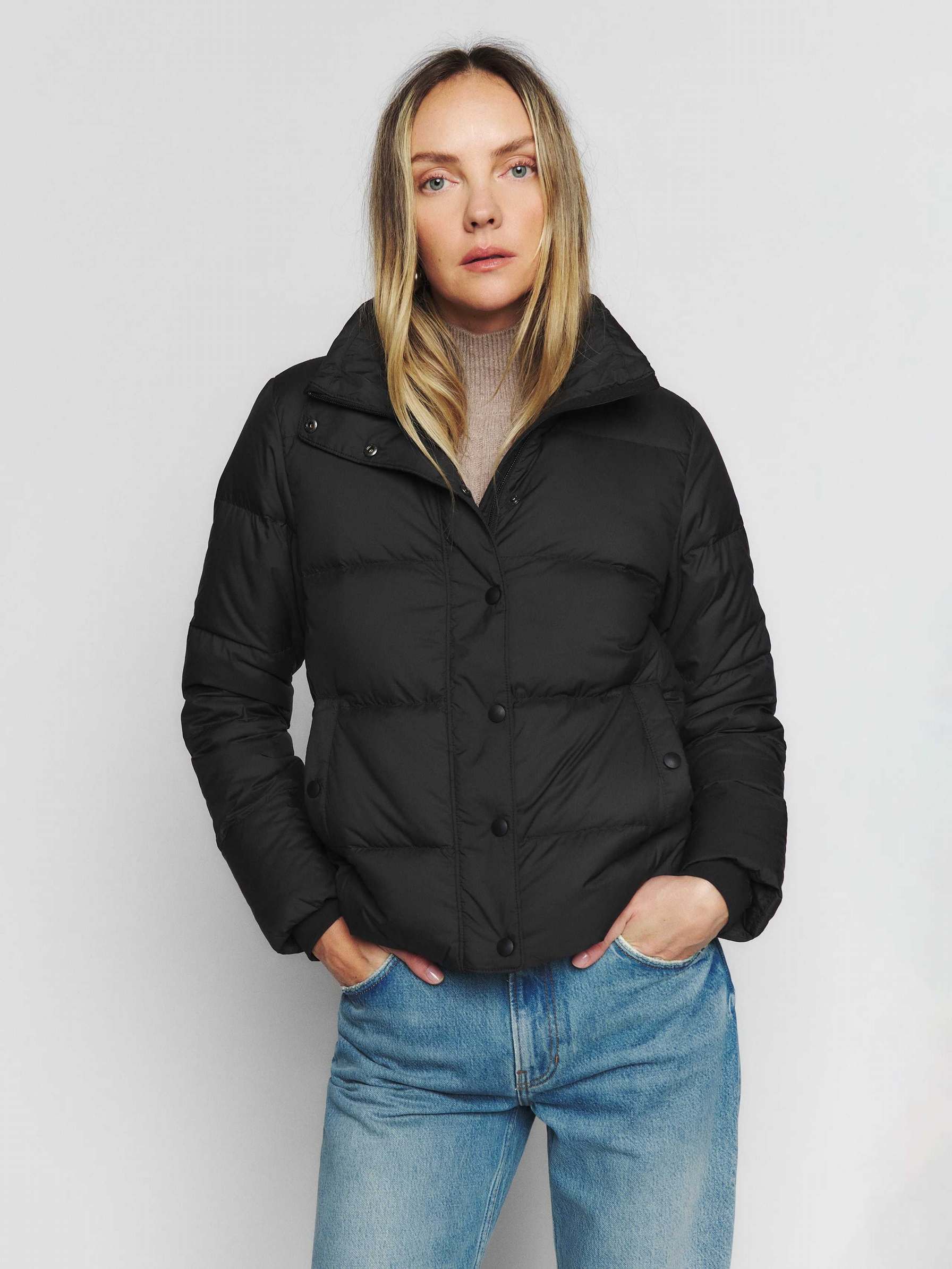 Women's Reformation Patagonia Silent Down Jackets Black | USA-6018432