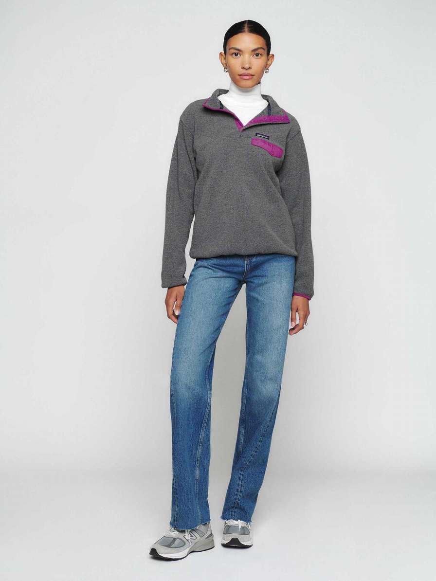 Women's Reformation Patagonia Synchilla Sweater Grey | USA-024671