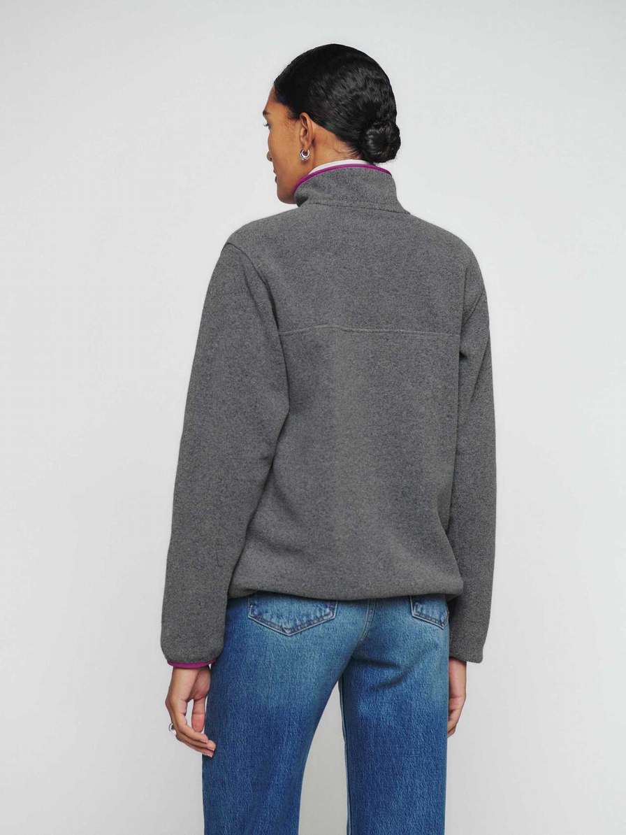 Women's Reformation Patagonia Synchilla Sweater Grey | USA-024671