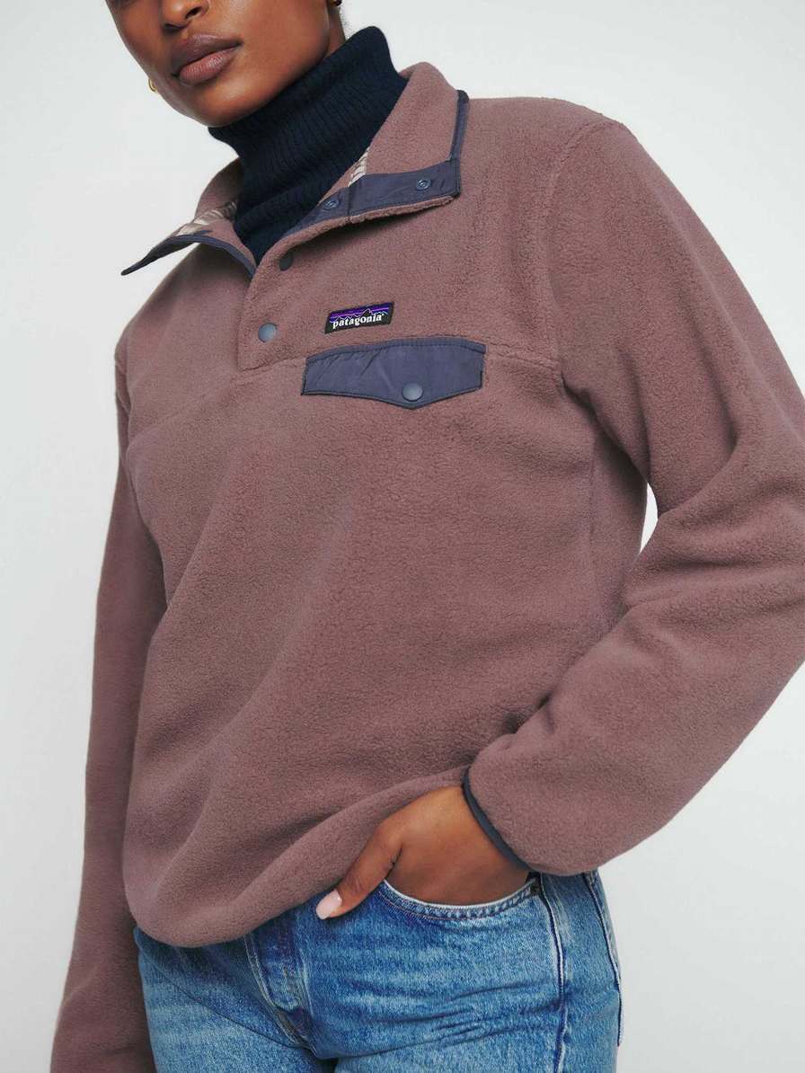 Women's Reformation Patagonia Synchilla Sweater Brown | USA-368740