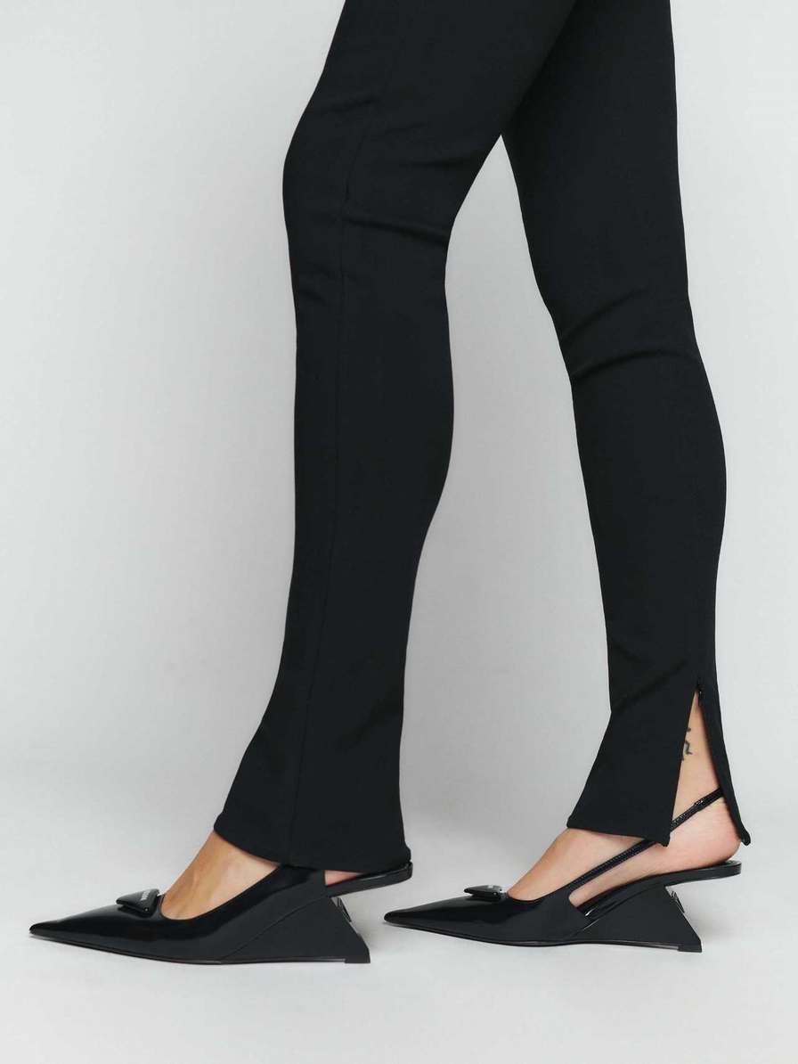 Women's Reformation Petites Graham Pants Black | USA-387162