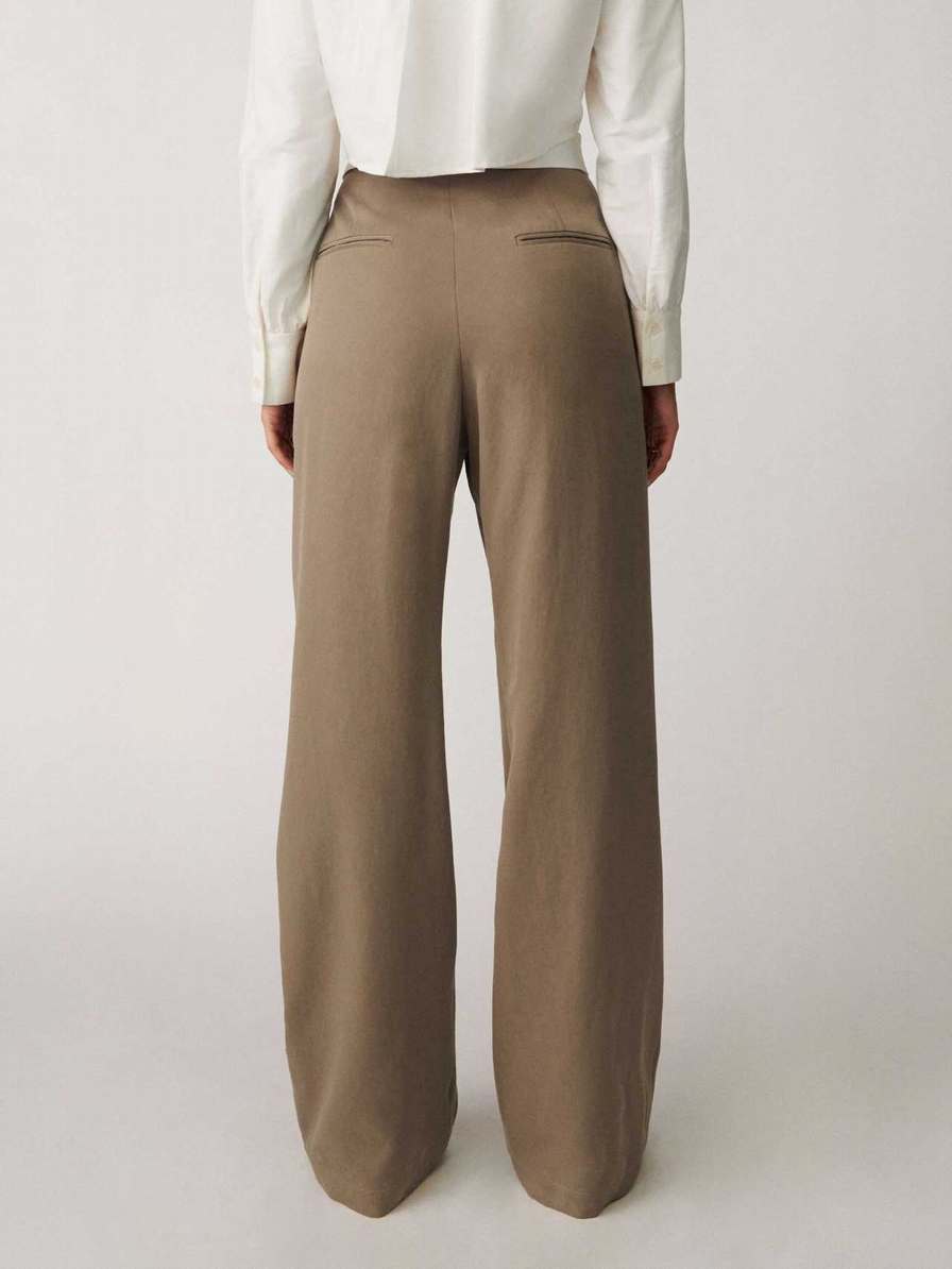 Women's Reformation Petites Stevie Pants Light Brown | USA-642170