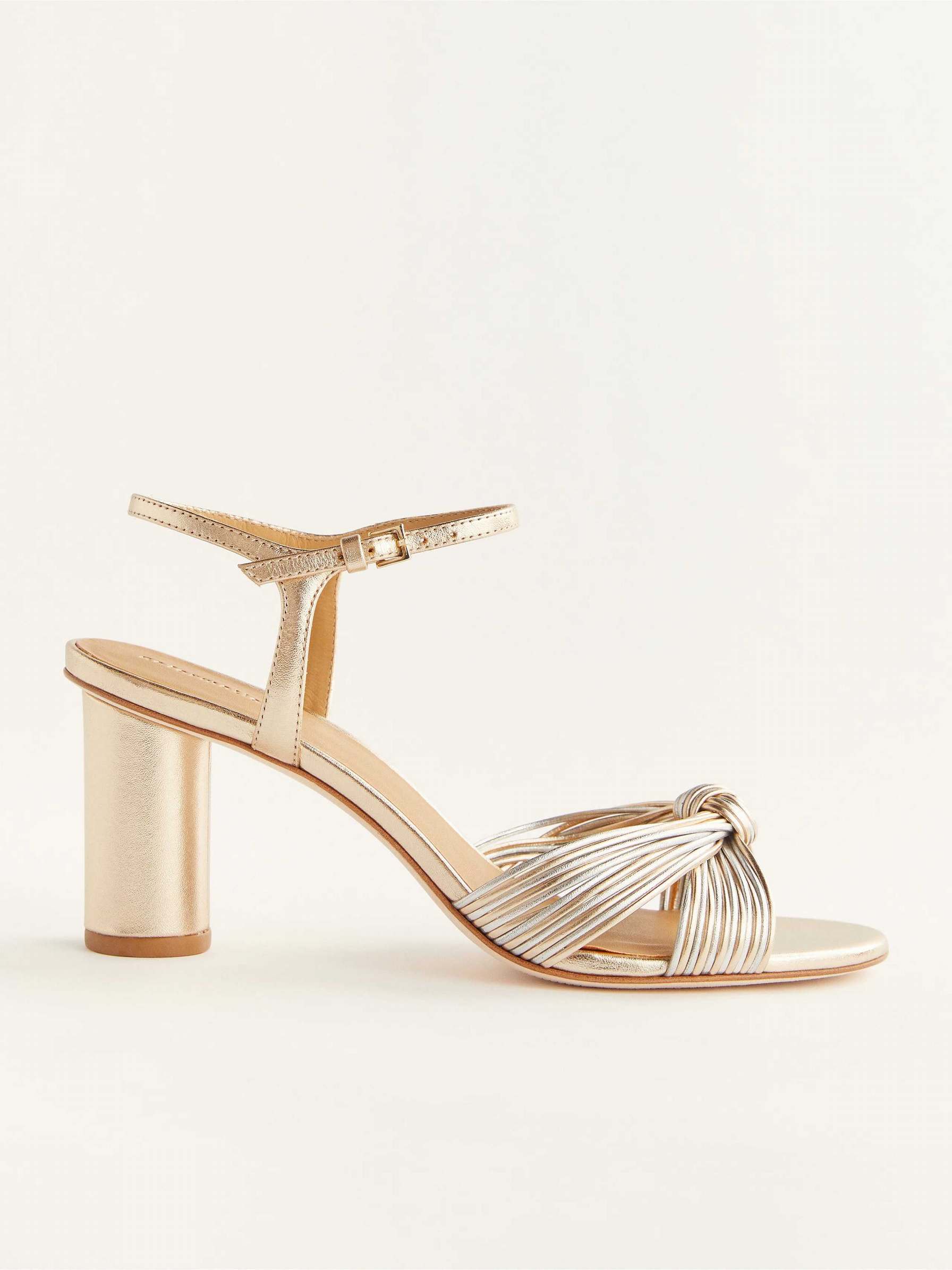 Women's Reformation Petra Cylinder Heels Gold / Silver | USA-701285