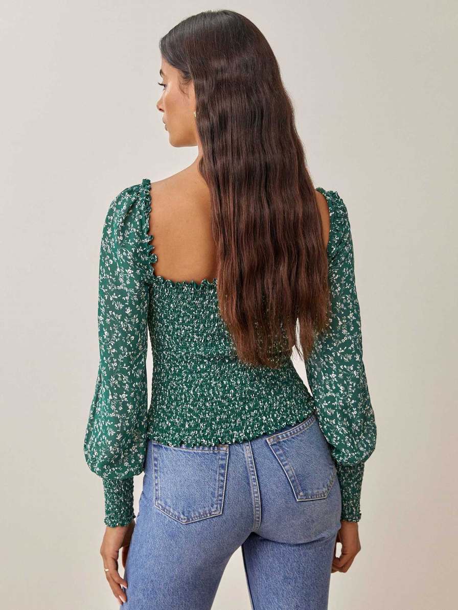 Women's Reformation Pinto Tops Green | USA-4031872