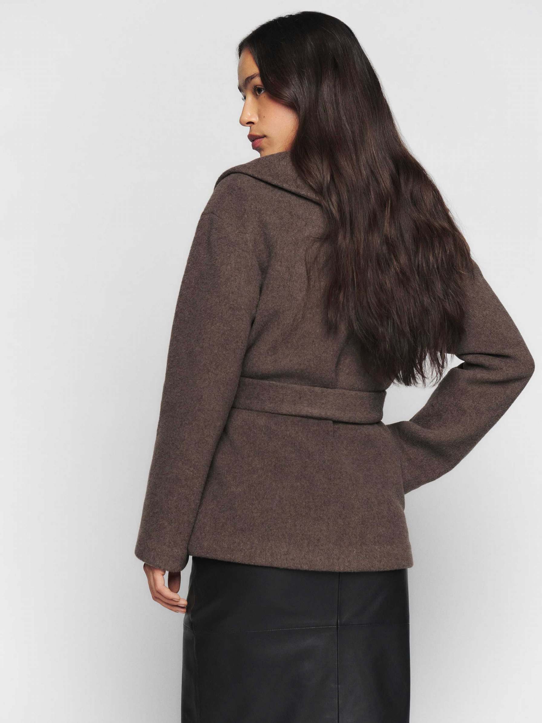 Women's Reformation Regent Jackets Coffee | USA-180734