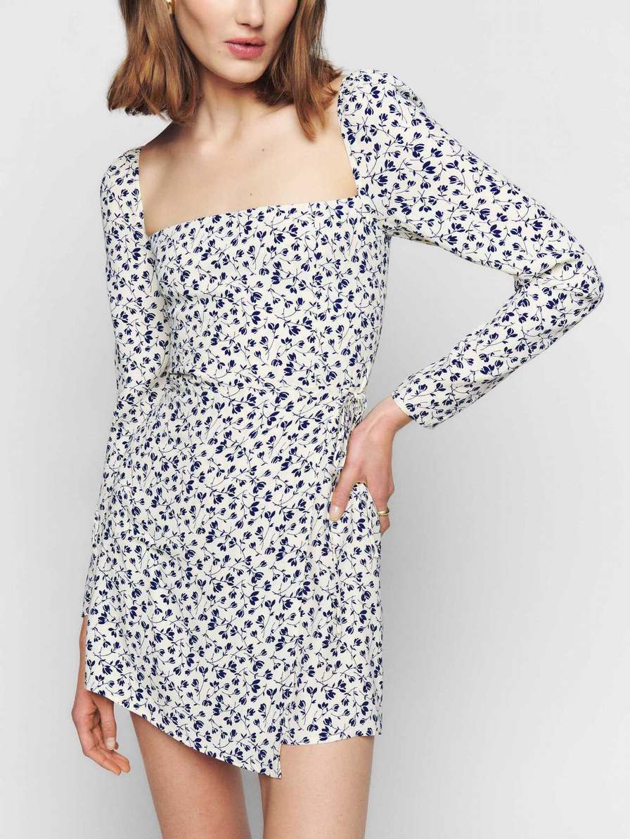 Women's Reformation Rosalie Dress Light Blue | USA-284537