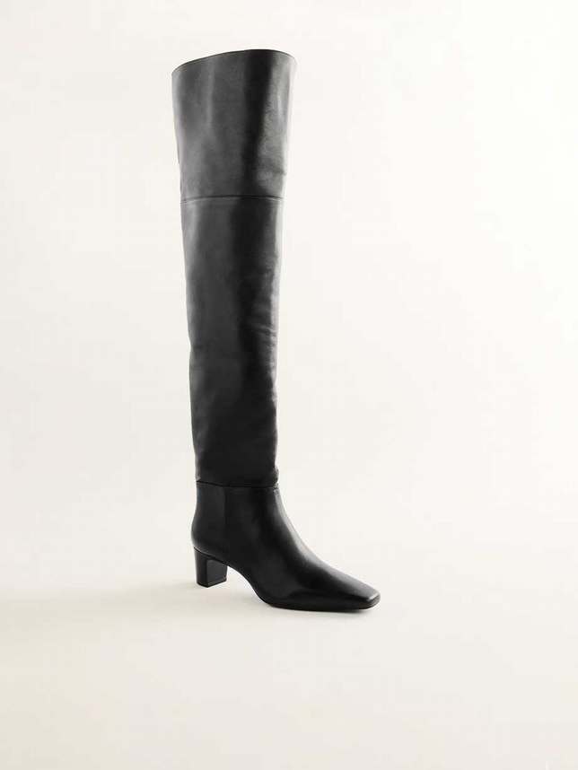 Women's Reformation Ruby Over Knee-high Boots Black | USA-210587