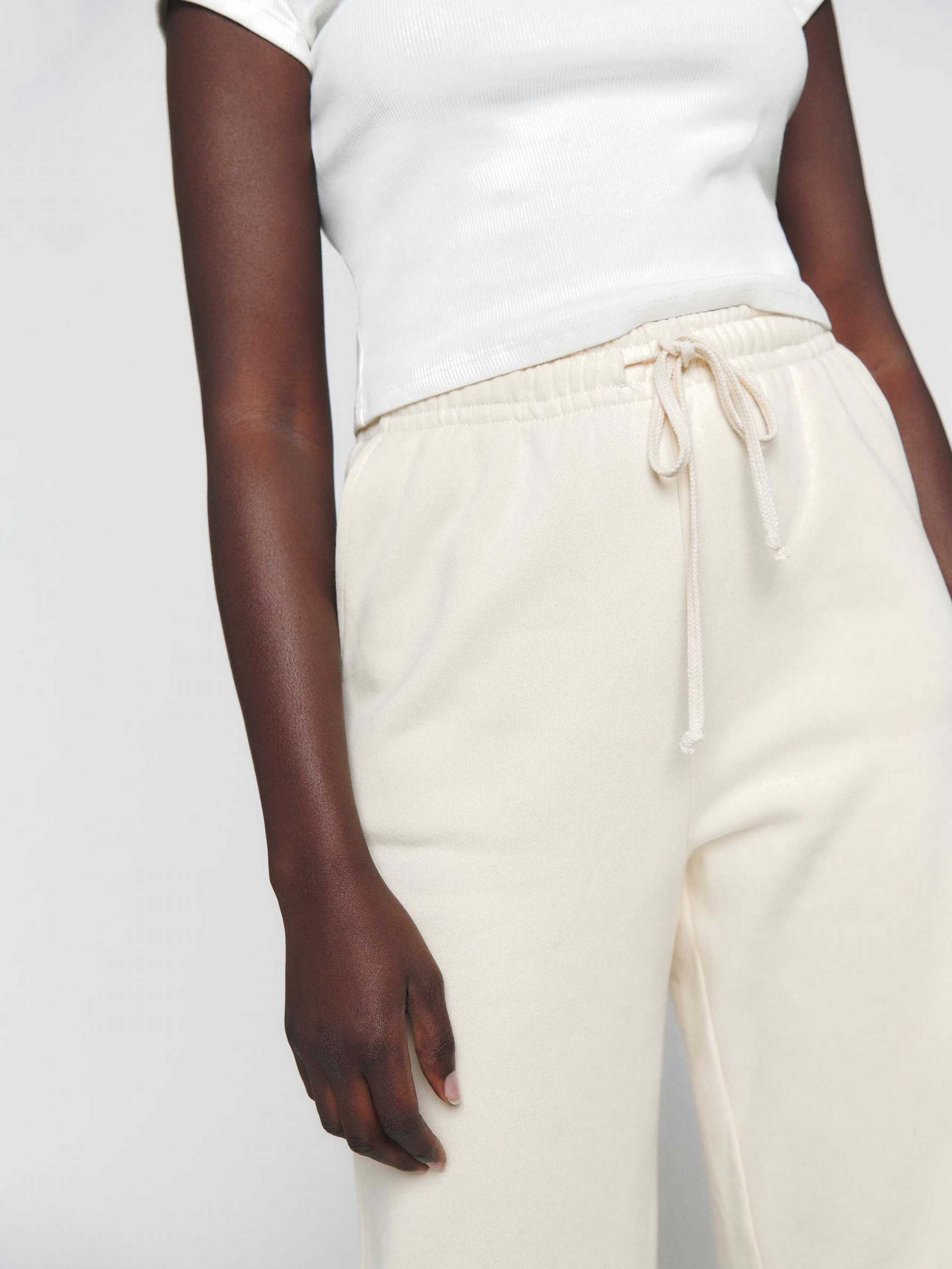 Women's Reformation Split Hem Pants White | USA-460731