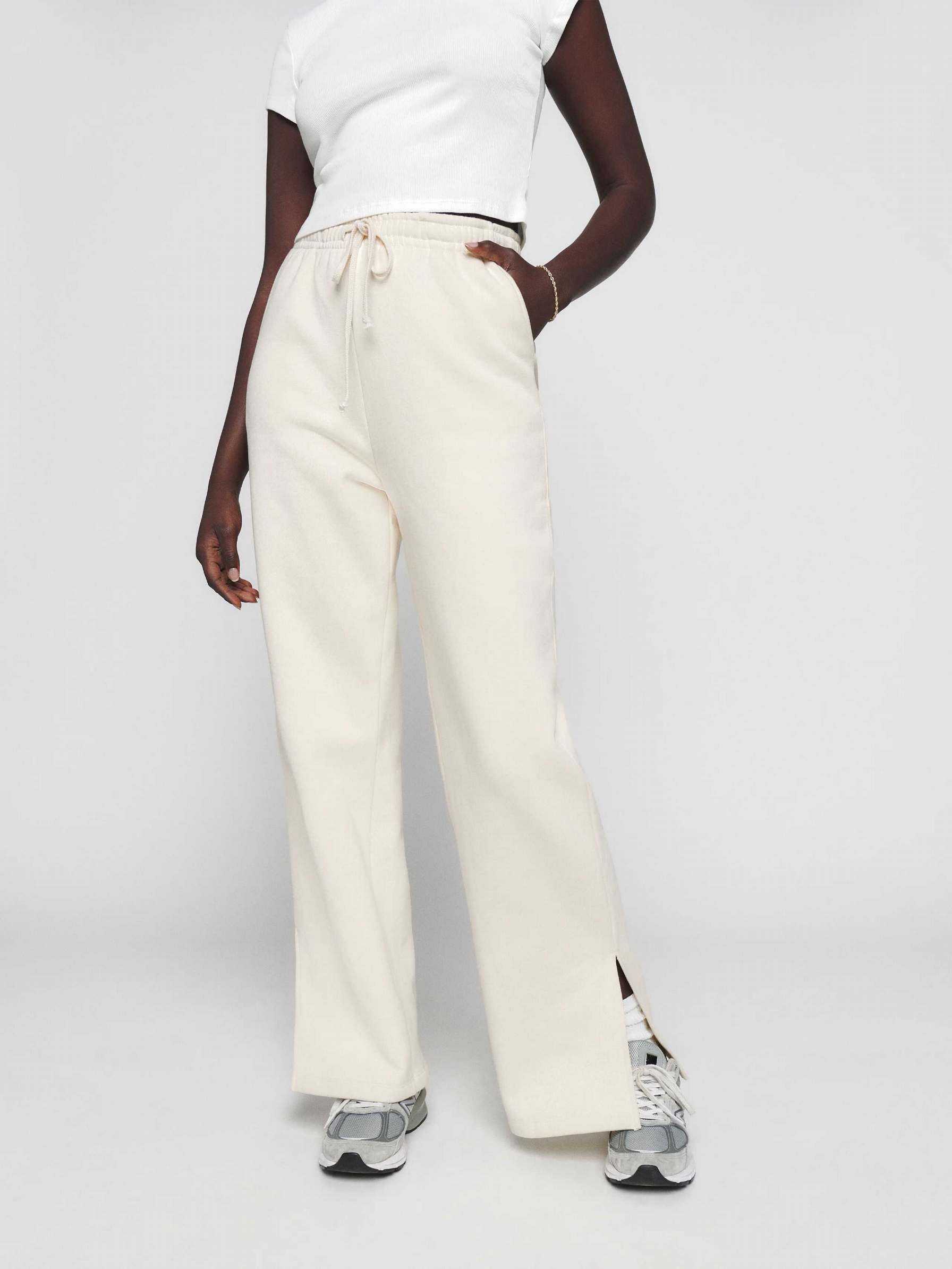 Women's Reformation Split Hem Pants White | USA-460731