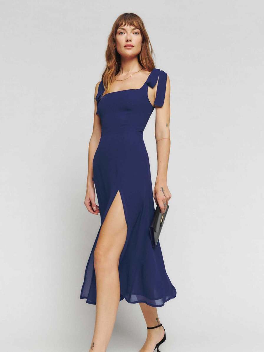 Women's Reformation Twilight Dress Navy | USA-632174