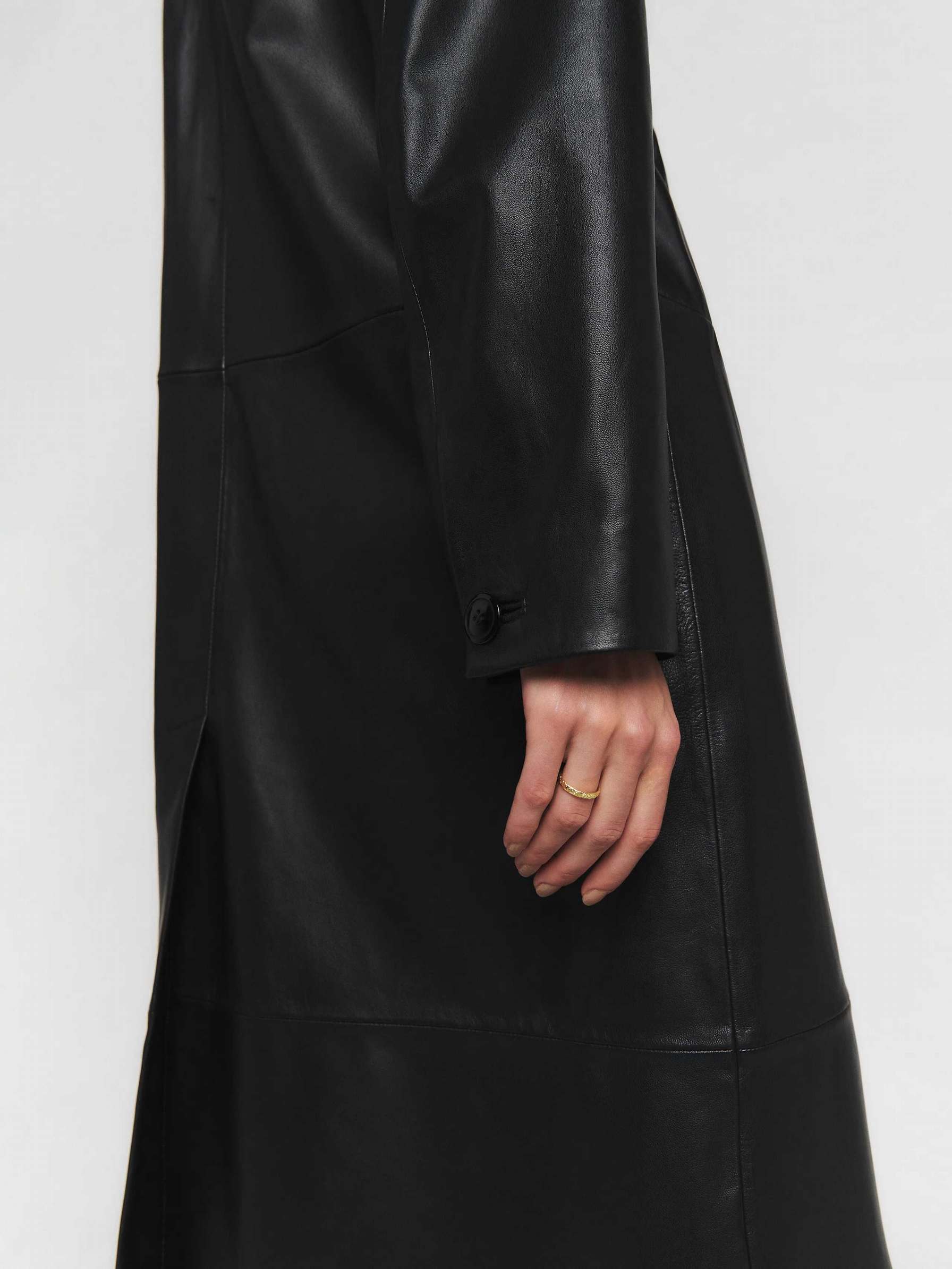 Women's Reformation Veda Orchard Leather Coats Black | USA-057281