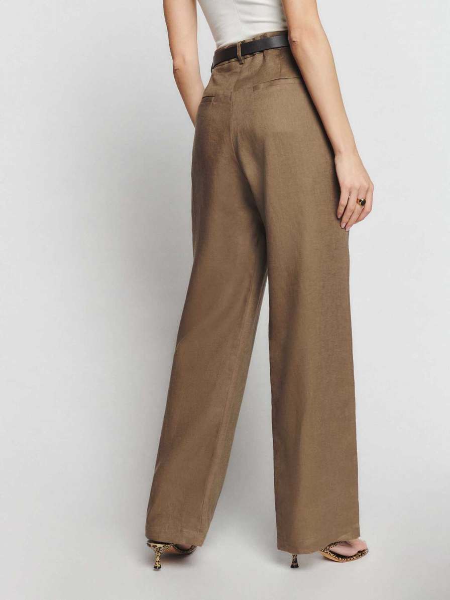 Women's Reformation Vesta Pants Light Brown | USA-680124