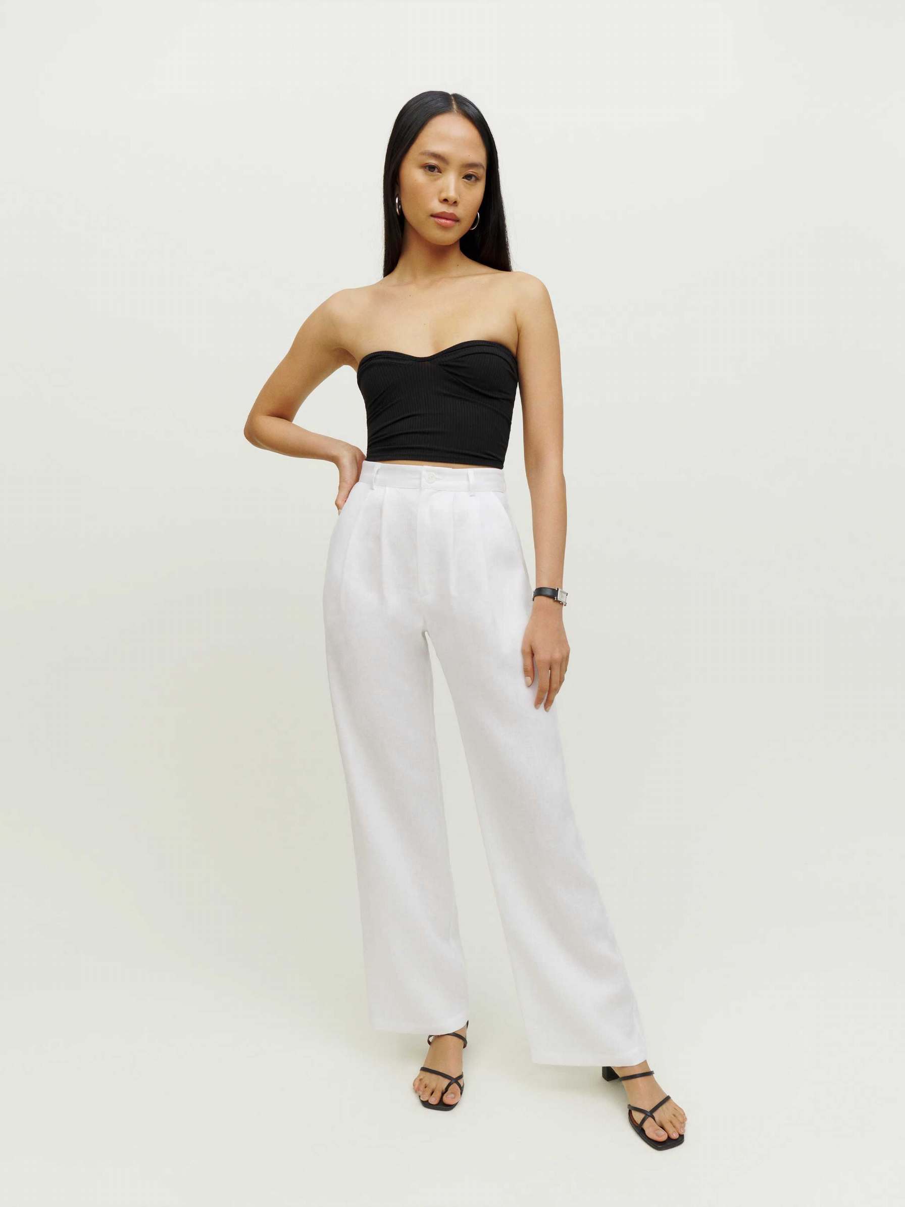 Women's Reformation Vesta Pants White | USA-2637048