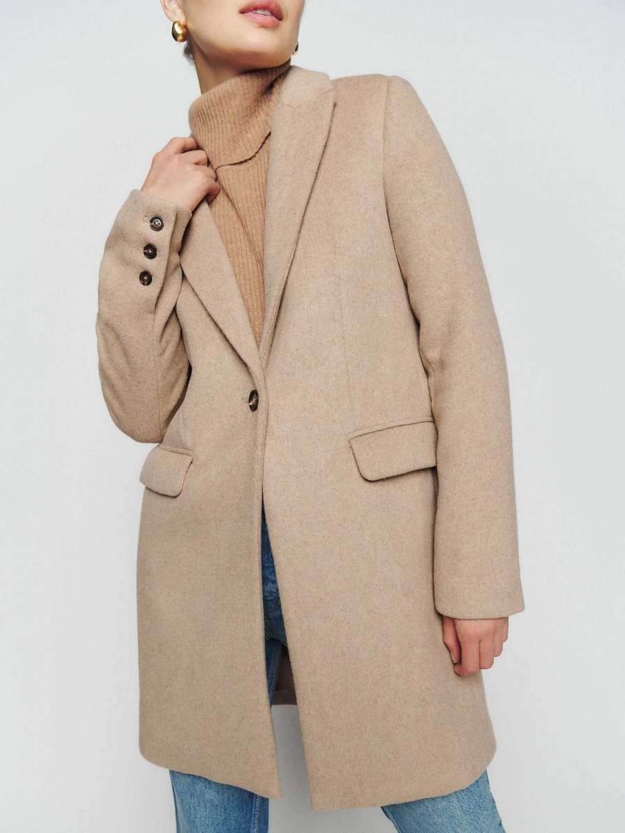 Women's Reformation Whitmore Coats Light Brown | USA-086172