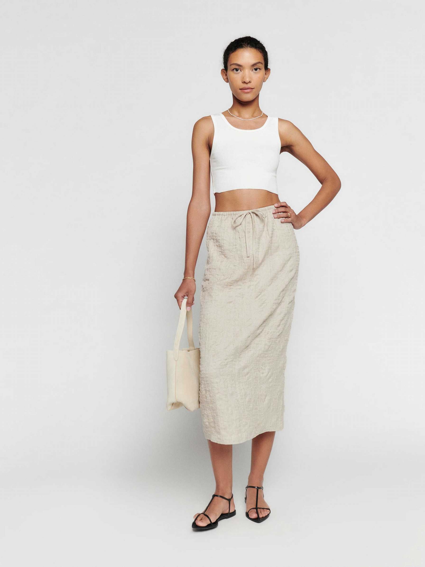 Women's Reformation Winnie Skirts Beige | USA-8526371