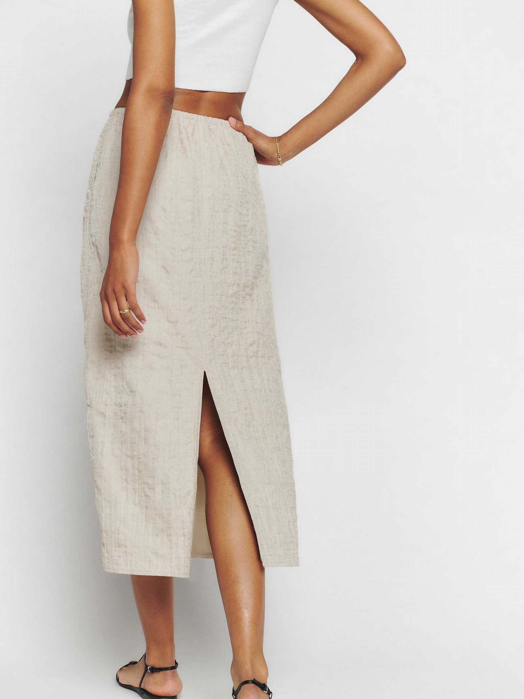 Women's Reformation Winnie Skirts Beige | USA-8526371