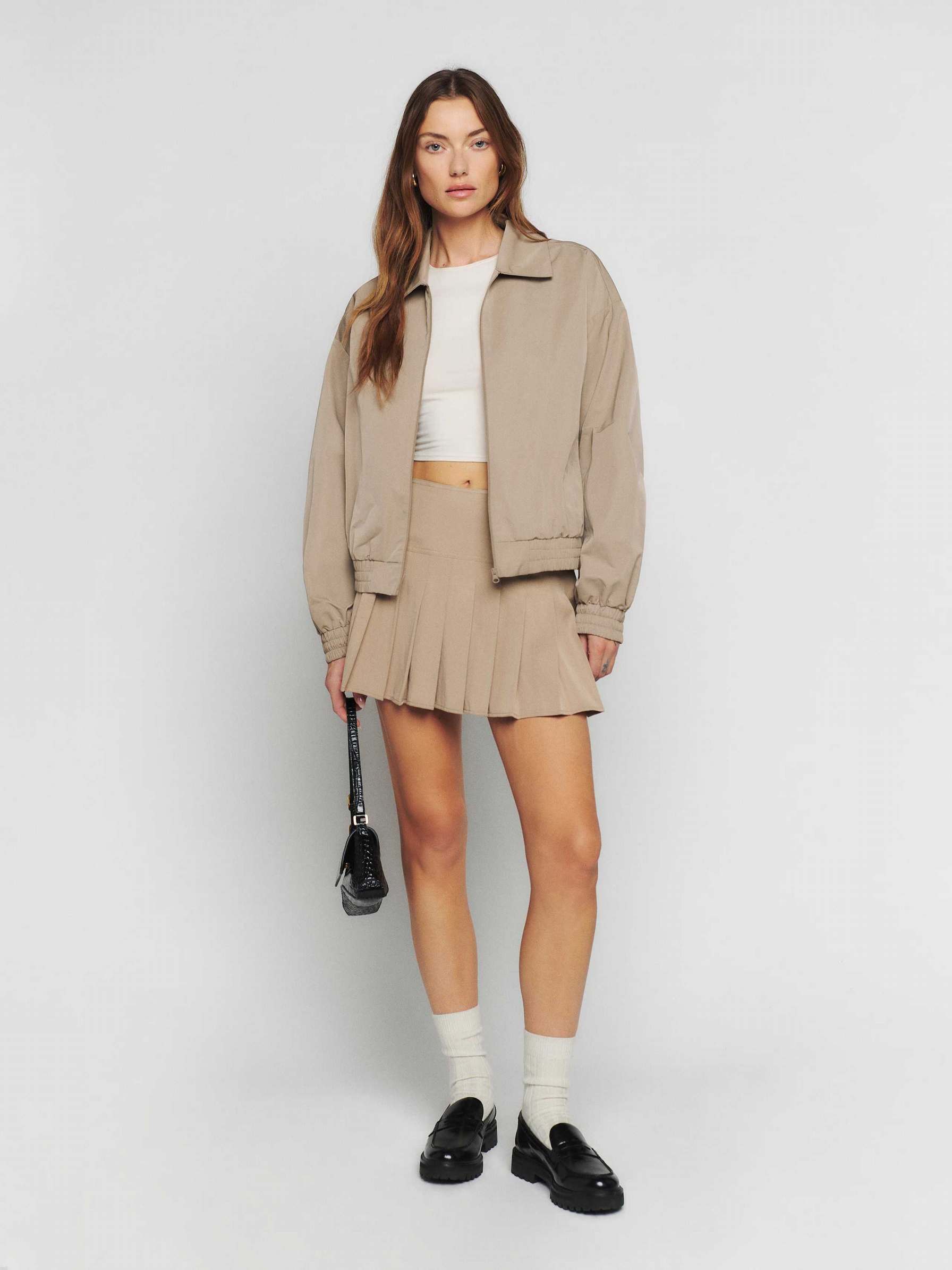 Women's Reformation Yvie Jackets Khaki | USA-753621