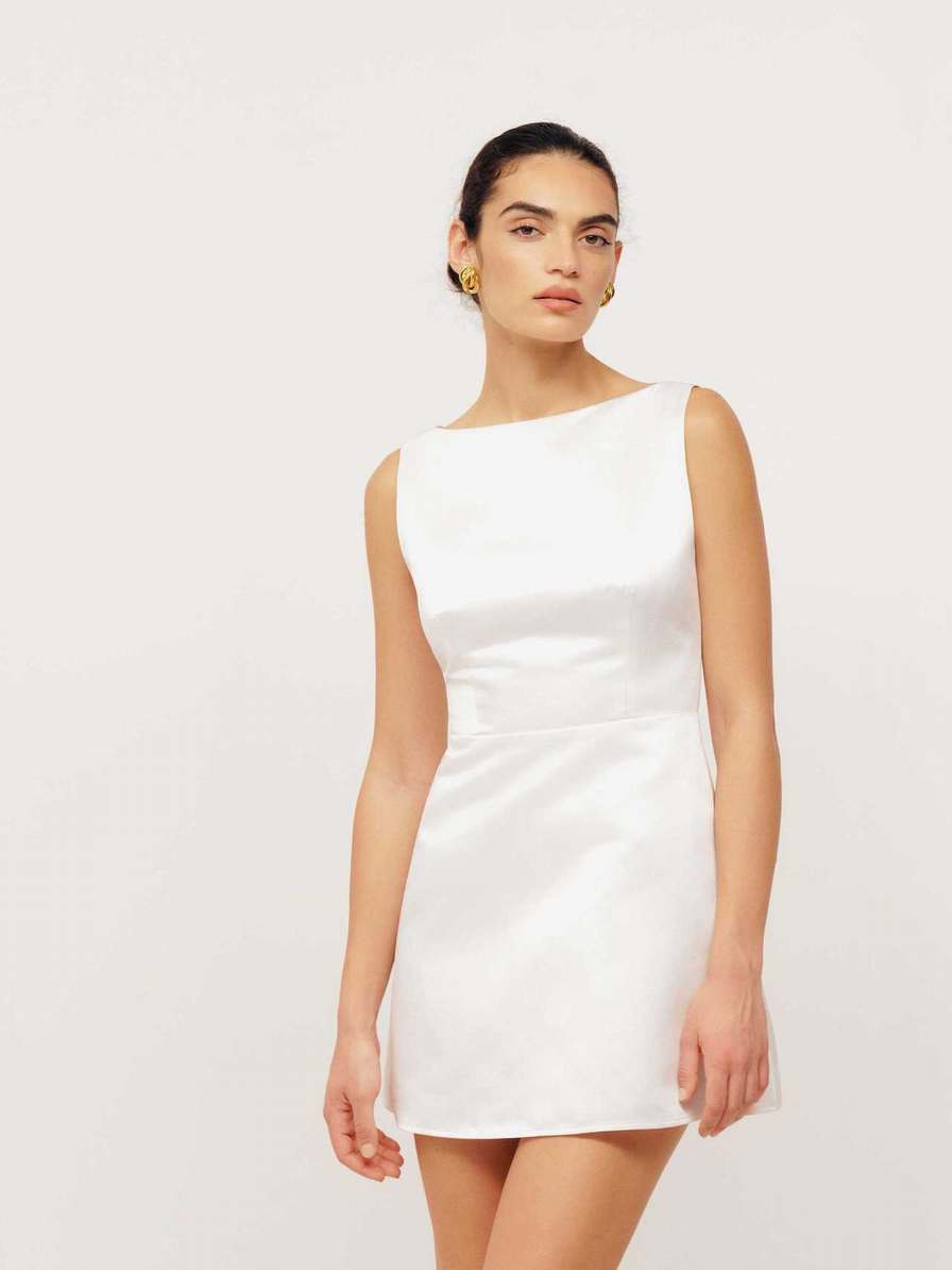 Women's Reformation Zenni Dress White | USA-704561