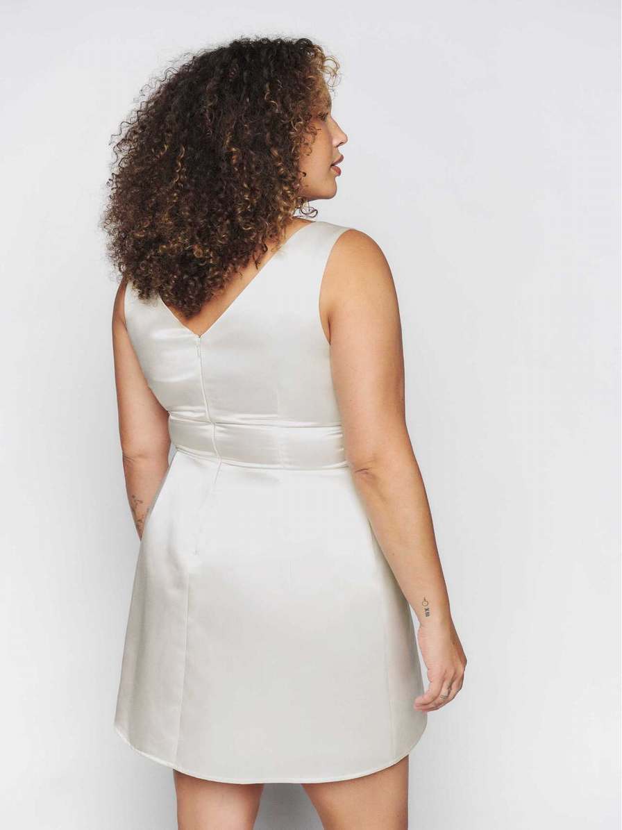 Women's Reformation Zenni Es Dress White | USA-2715840