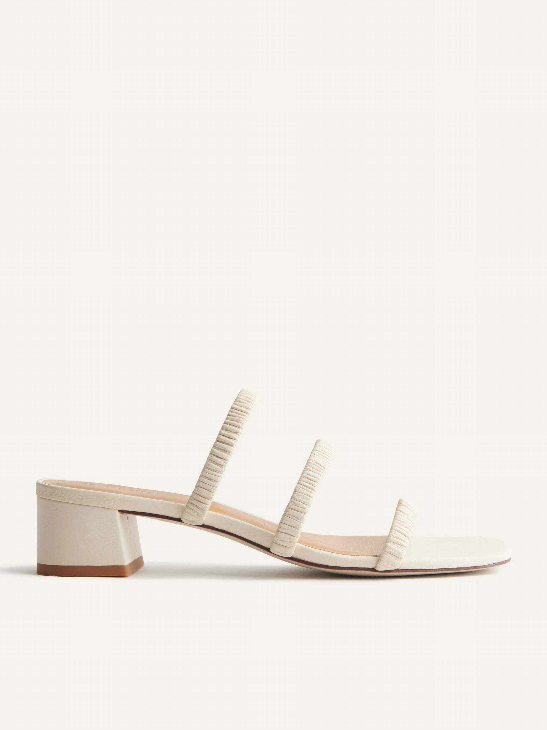 Women's Reformation Assunta Strappy Mules White | USA-825173