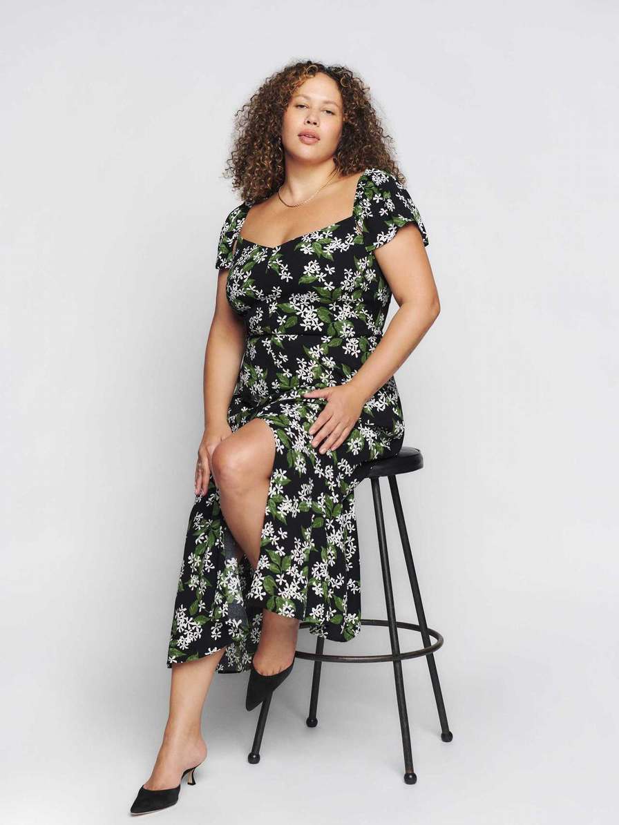 Women's Reformation Baxley Es Dress Flower | USA-725631