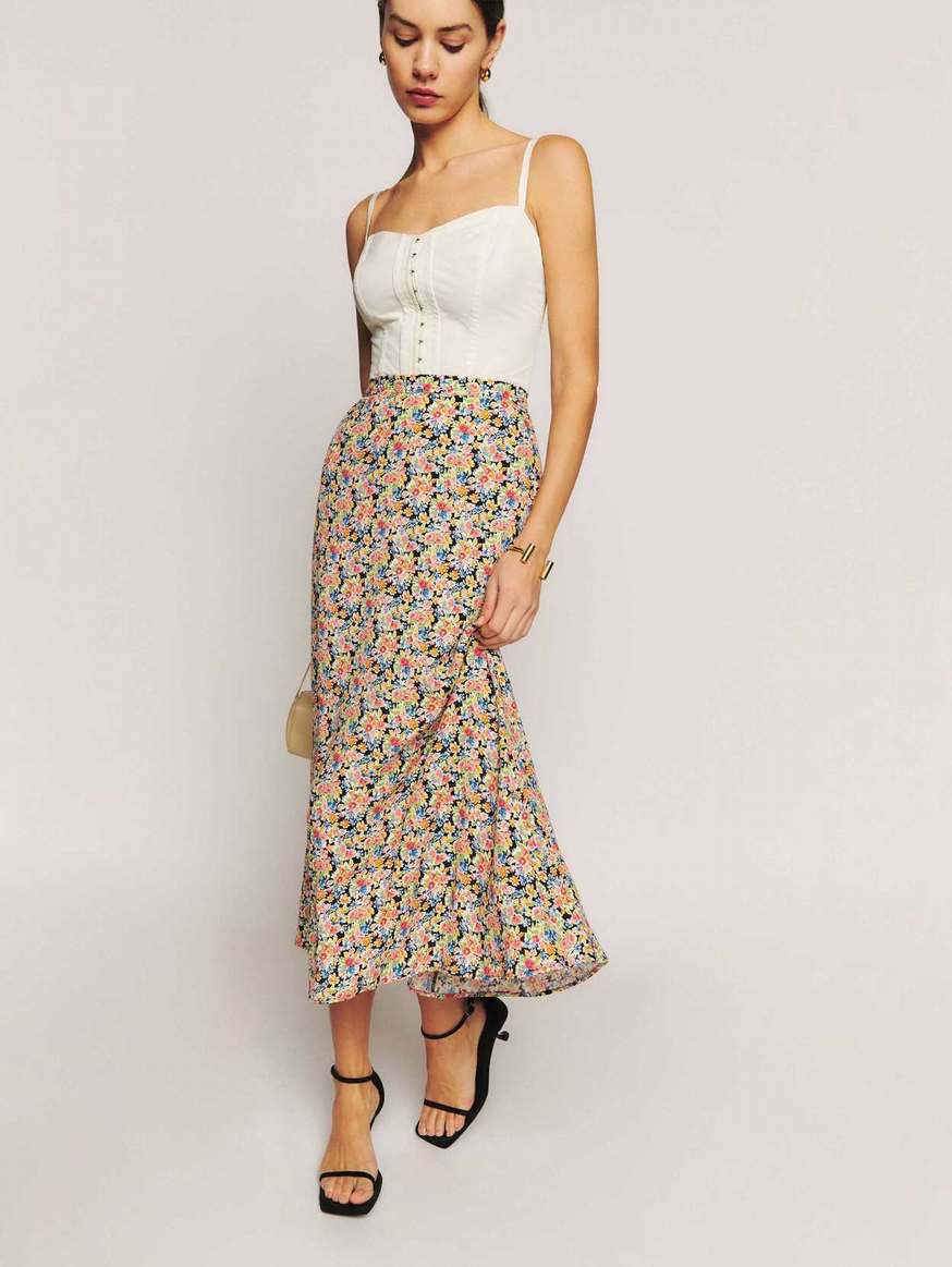 Women's Reformation Bea Skirts Flower | USA-4278615