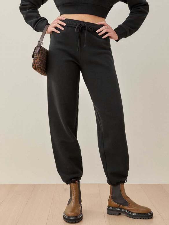 Women's Reformation Boyfriend Pants Black | USA-0278356