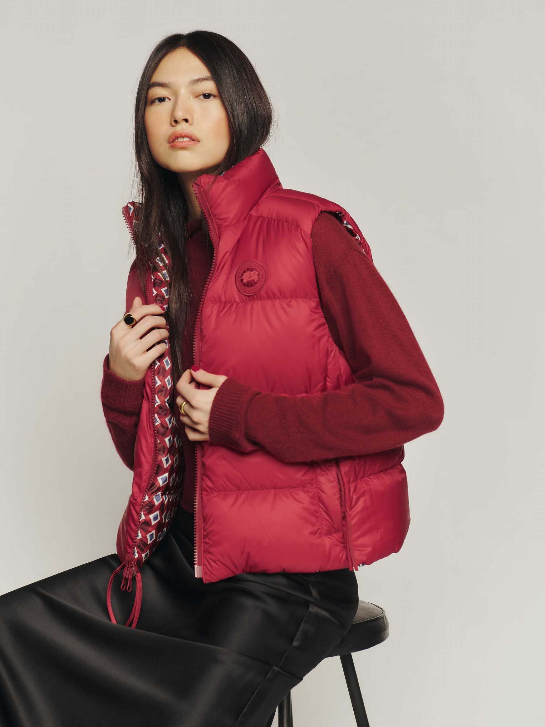 Women's Reformation Canada Goose x Reformation Cypress Vest Red | USA-471038