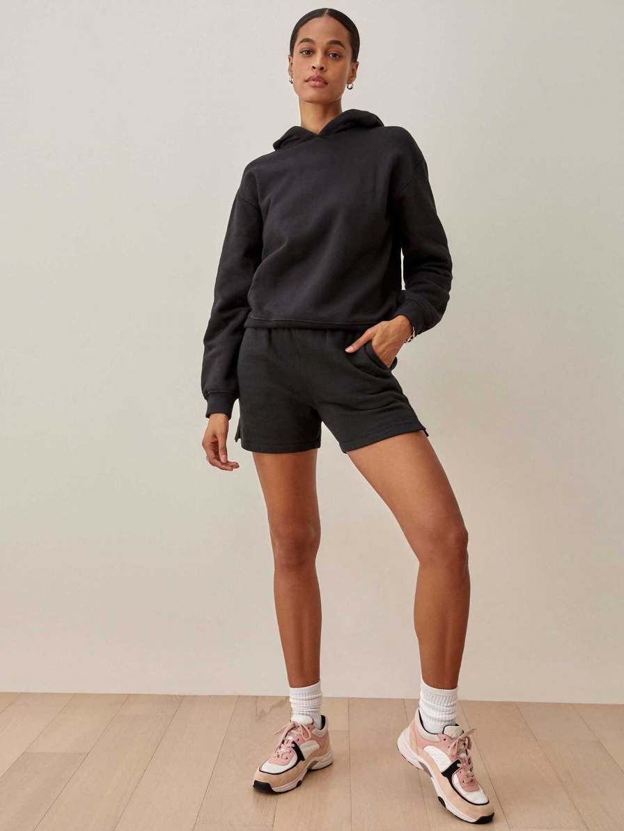 Women's Reformation Classic Sweater Black | USA-318426