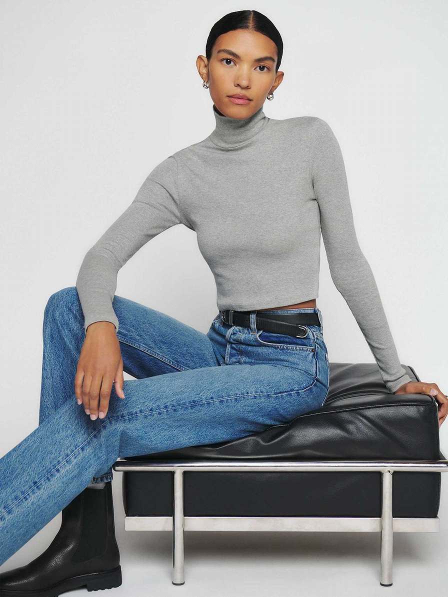 Women's Reformation Davy Sweater Grey | USA-754623