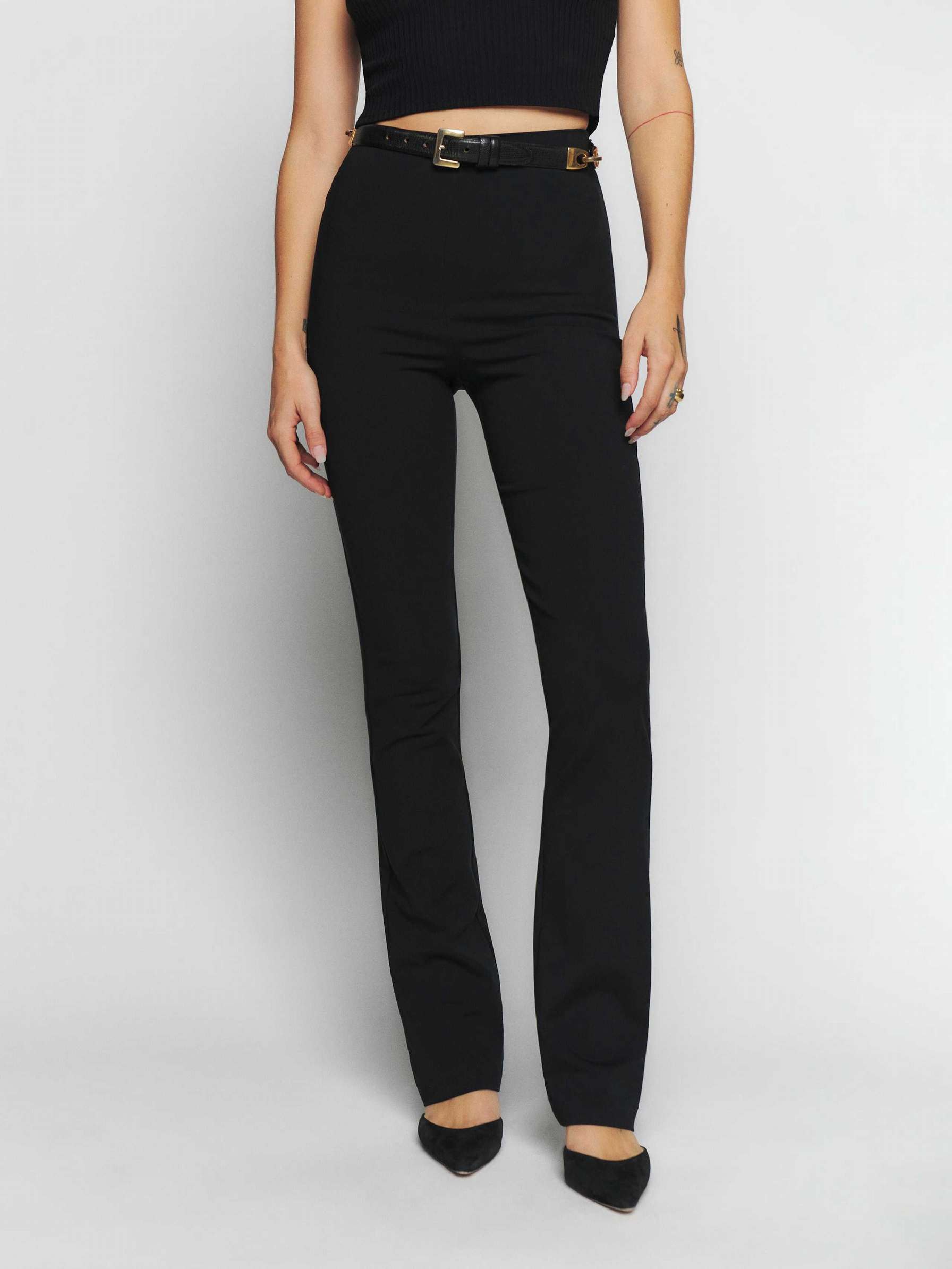 Women's Reformation Kumquat Pants Black | USA-601835