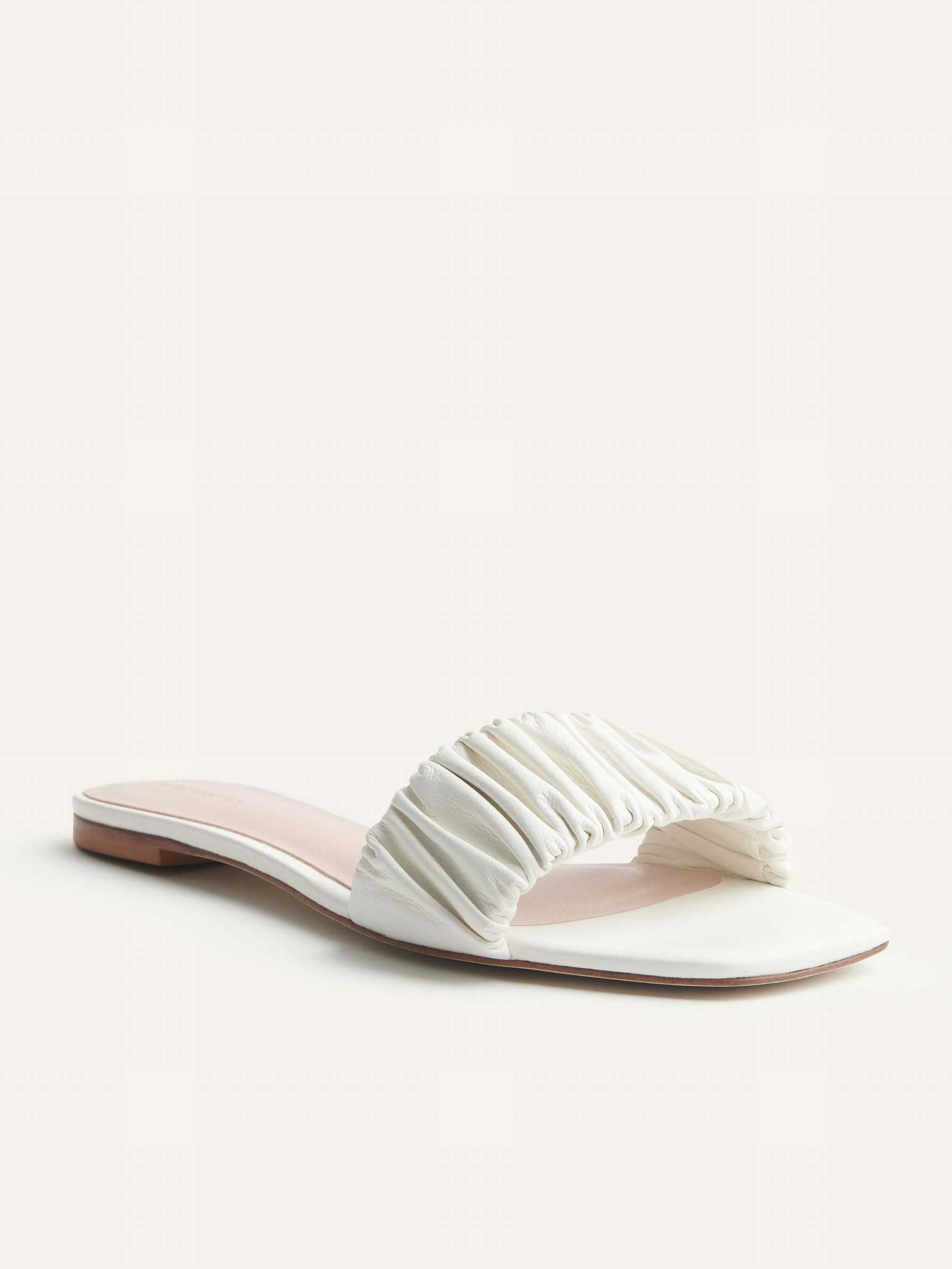 Women's Reformation Marcella Ruched Sandals White | USA-230418