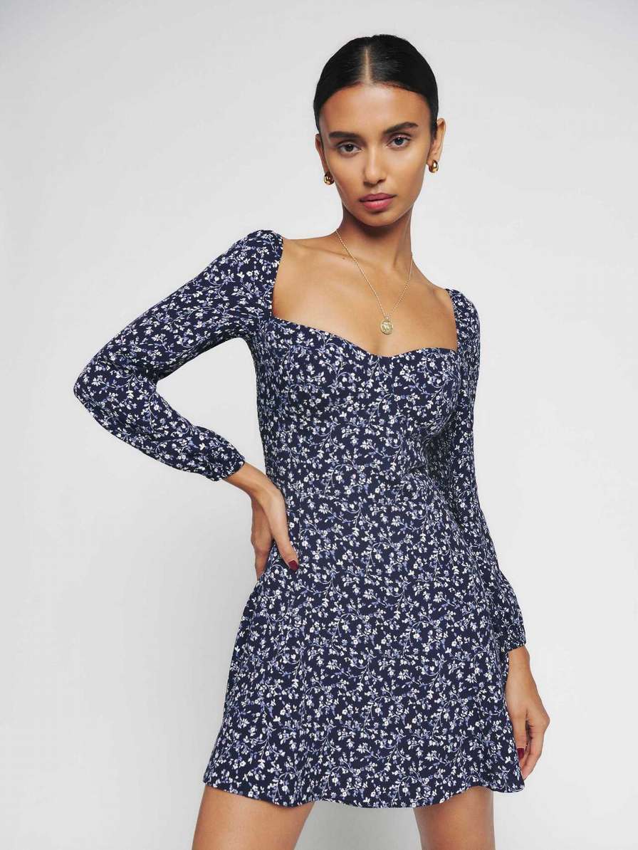 Women's Reformation Mochi Dress Blue | USA-413578