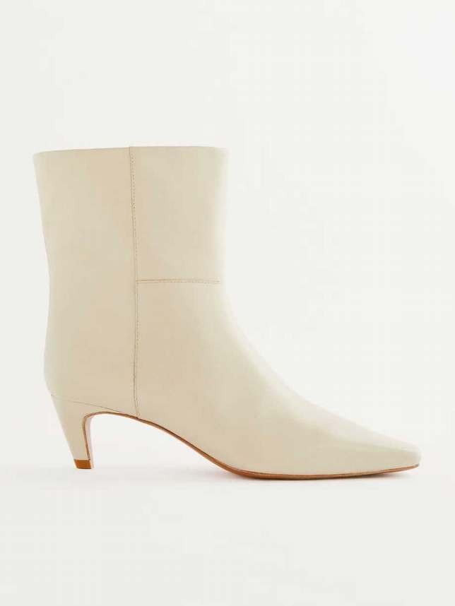 Women's Reformation Ramona Ankle Boots White | USA-143625