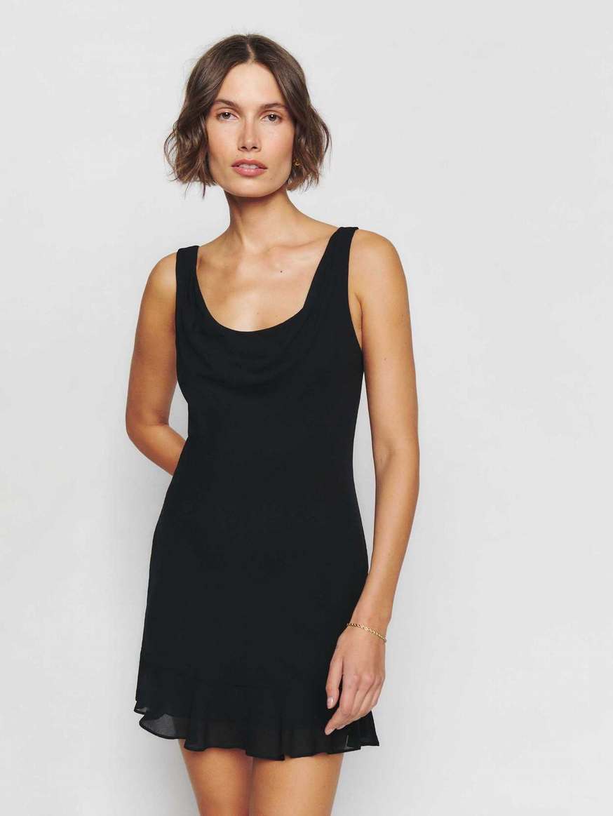 Women's Reformation Rudie Dress Black | USA-671258