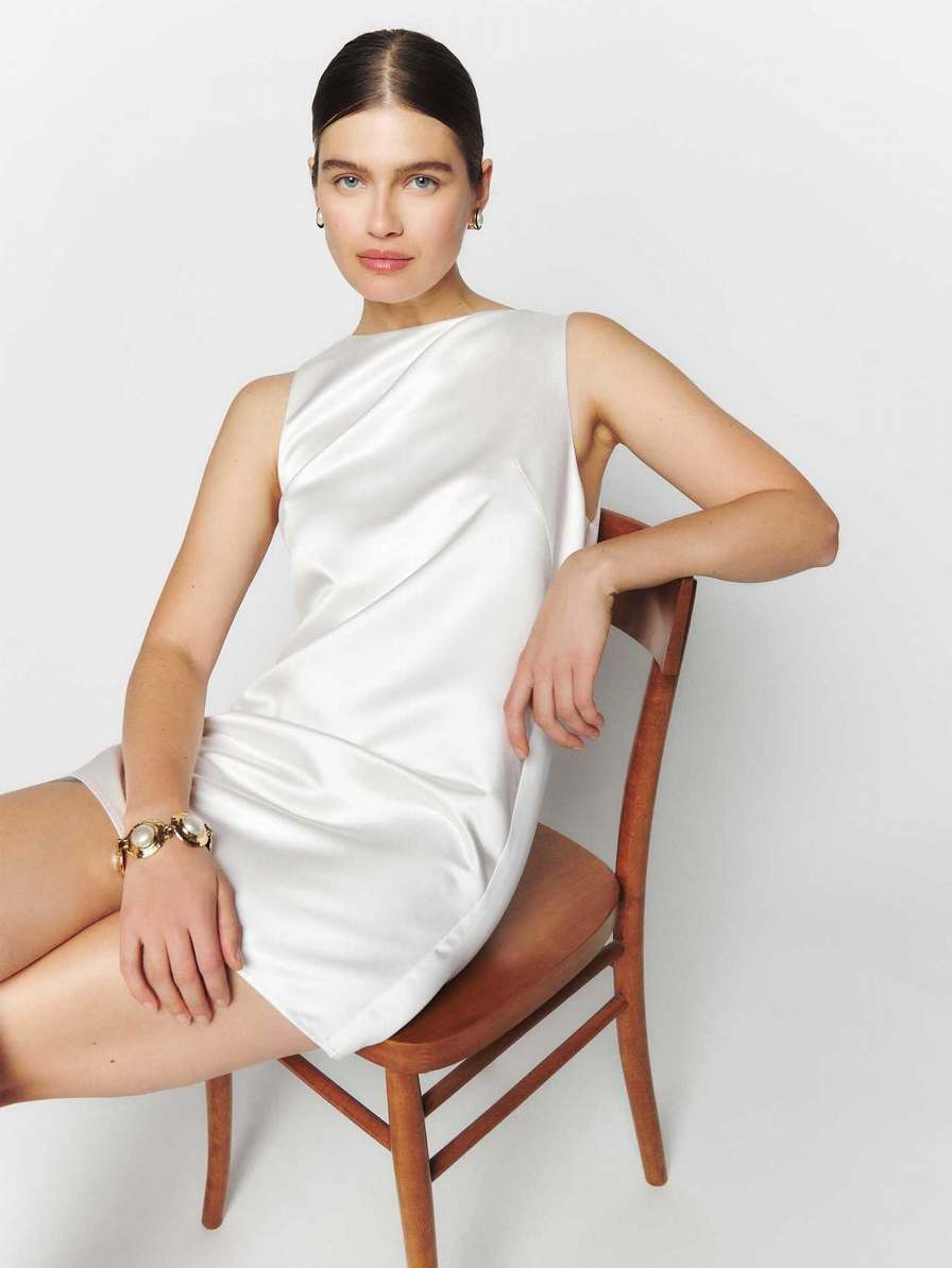 Women's Reformation Sarena Dress White | USA-546830