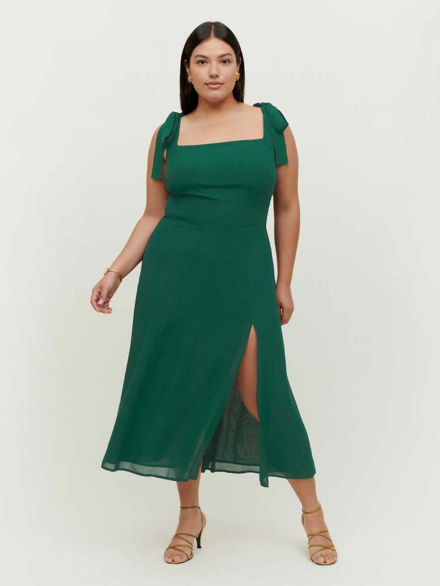 Women's Reformation Twilight Es Dress Turquoise | USA-0715843