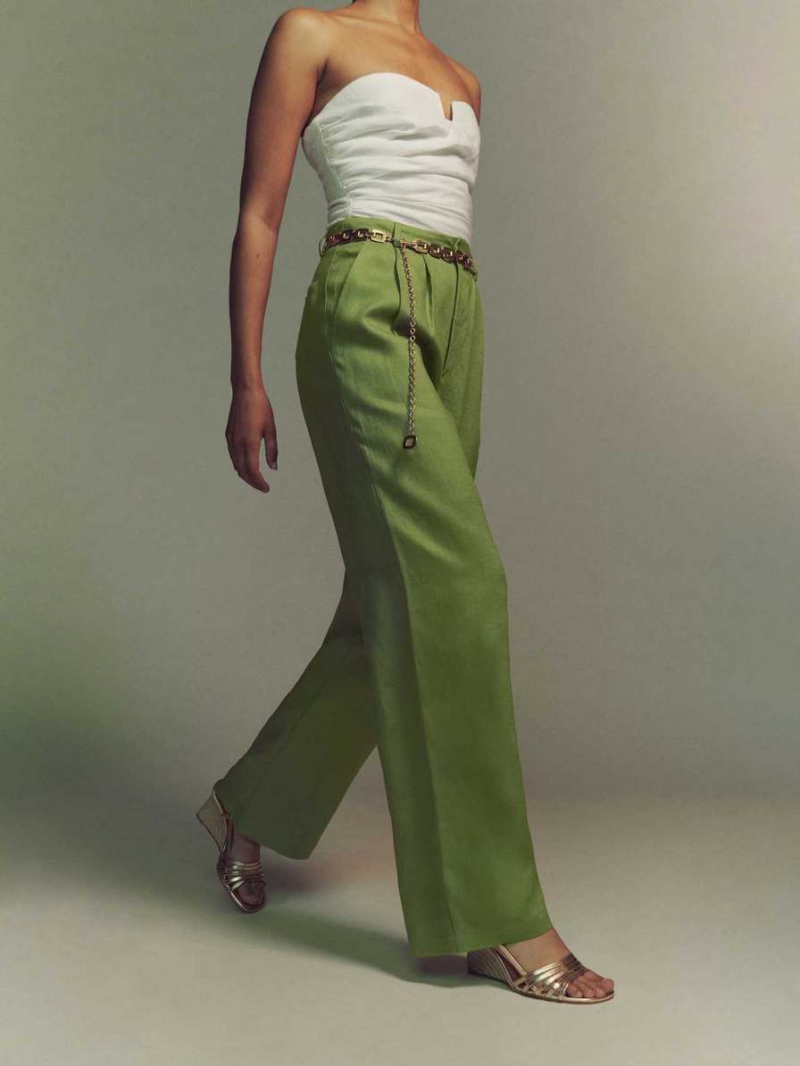 Women's Reformation Vesta Pants Green | USA-148207