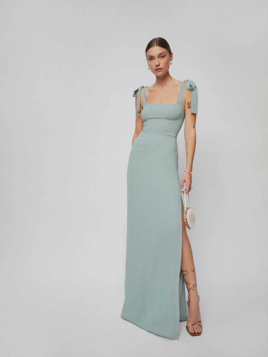 Women's Reformation Westerly Dress Light Green | USA-607432