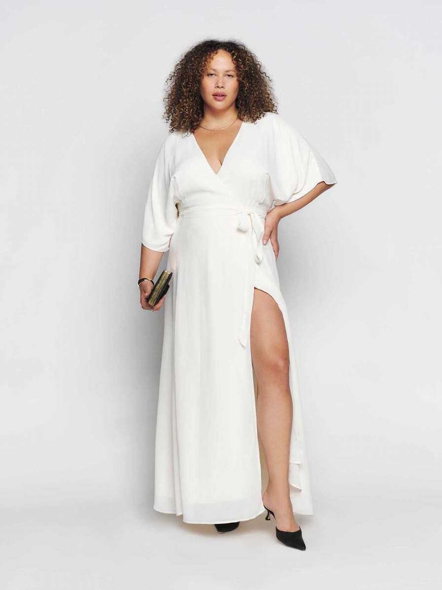 Women's Reformation Winslow Es Dress White | USA-062541